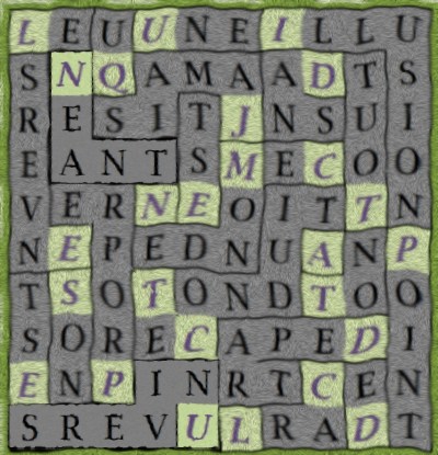 LE NEANT N EST JAMAIS QU UNE ILLUSION TOUT DANS CE MONDE TE CONDUIT A TON POINT DE DEPART CAR L UNIVERS EST SON PROPRE ENVERS-let21