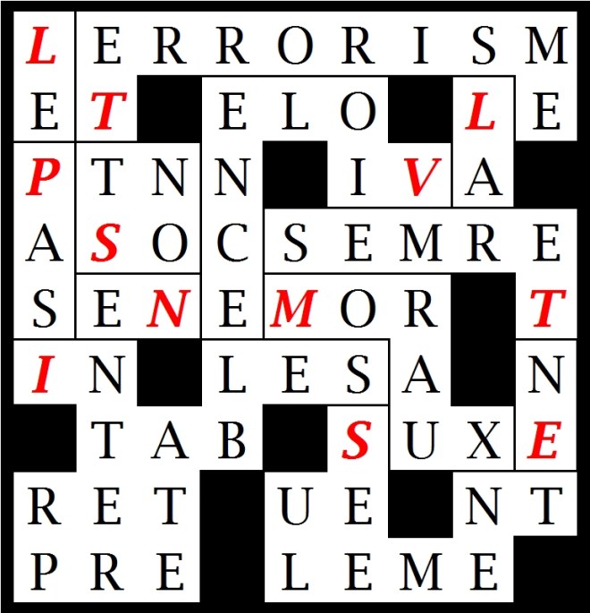 LE TERRORISME LA VIOLENCE NE SONT PAS INTERPRETABLES SEULEMENT EN TERMES MORAUX-let
