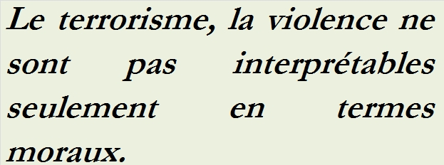 LE TERRORISME LA VIOLENCE NE SONT PAS INTERPRETABLES SEULEMENT EN TERMES MORAUX-txt