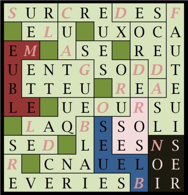 SUR LE MEUBLE LAQUE BLANC  DES REVERIES BLEUES OU ROSES GUETTENT AU CREUX DES FAUTEUILS A DECOR DE ROSES NOIRES-let2