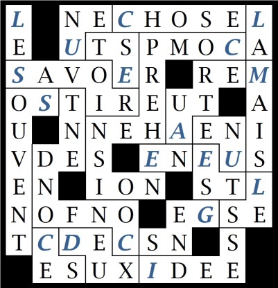 LE SAVOIR EST UNE CHOSE -let