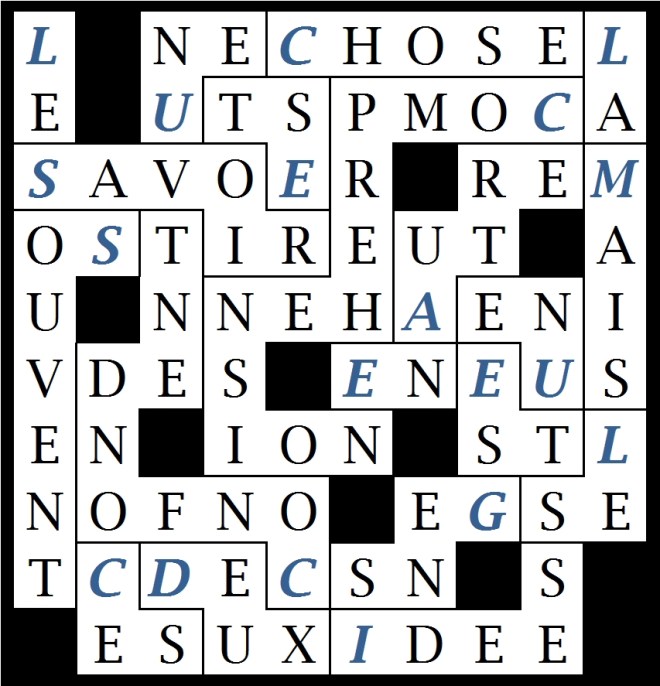 LE SAVOIR EST UNE CHOSE -let