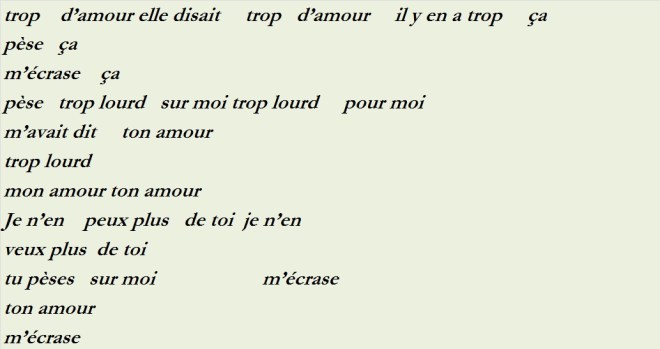 TROP D AMOUR - txt1