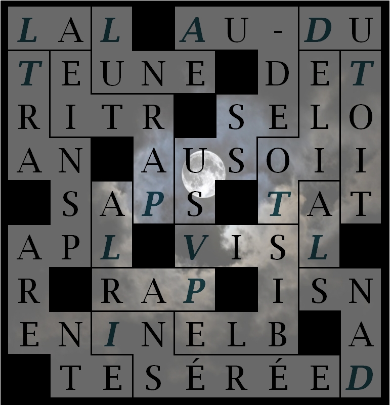 LA LUNE AU-DESSUS VISIBLE- letex