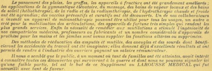 Extrait de la présentation - du larousse médical illustré de guerre