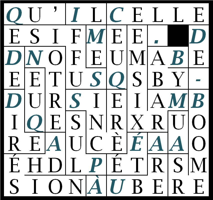 QU’ IL ME SUFFISE DE DIRE-let