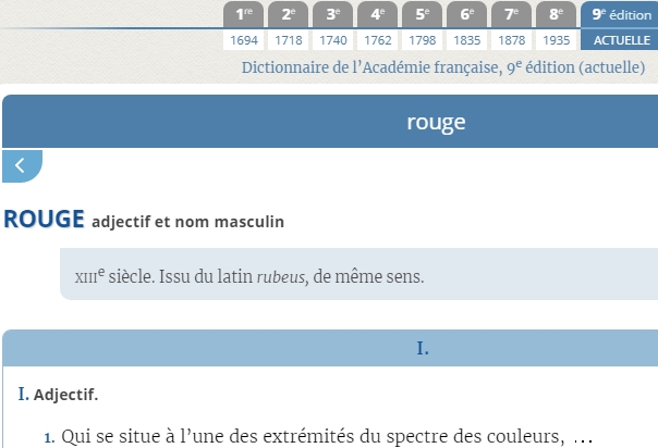 Rouge édition actuelle
